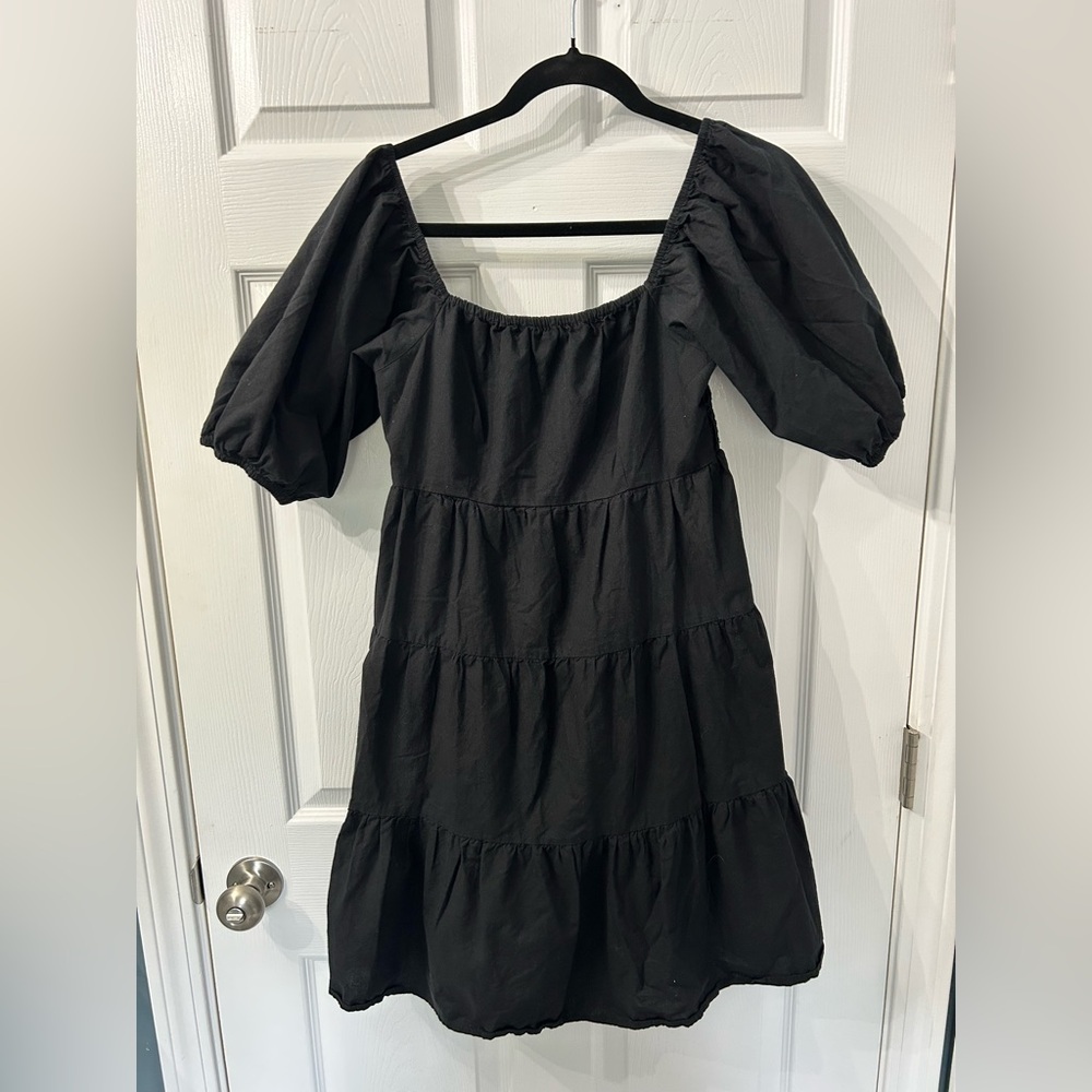 Sim & Sam Black Tiered Dress size M